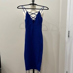 NWOT Akira Blue Strappy Dress